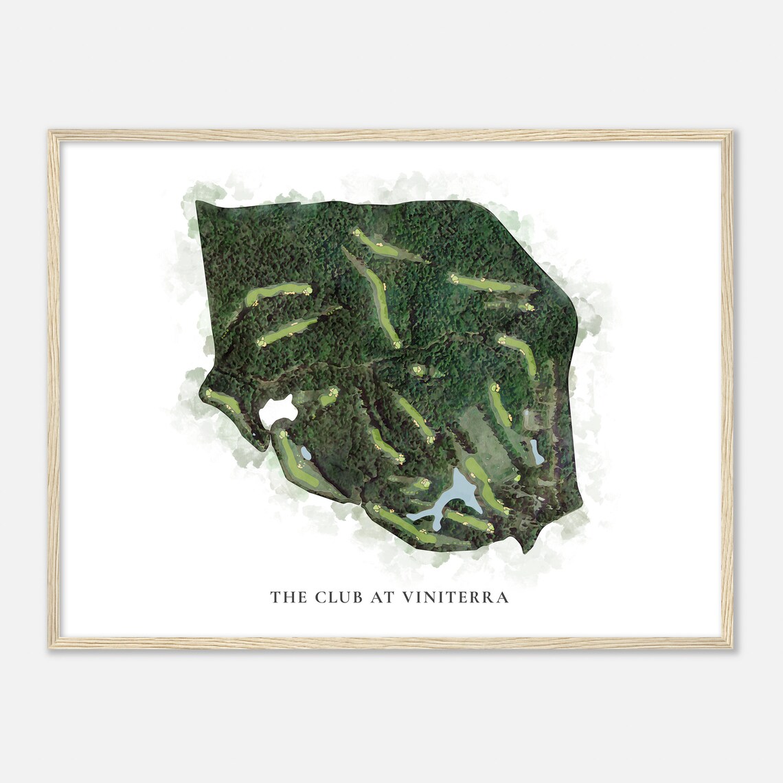 The Club at Viniterra Classic Watercolor Golf Course Map Poster - Image 2