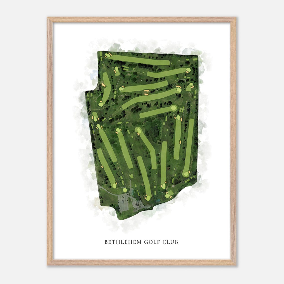 Bethlehem Golf Club Pennsylvania Classic Watercolor Map Print - Image 2