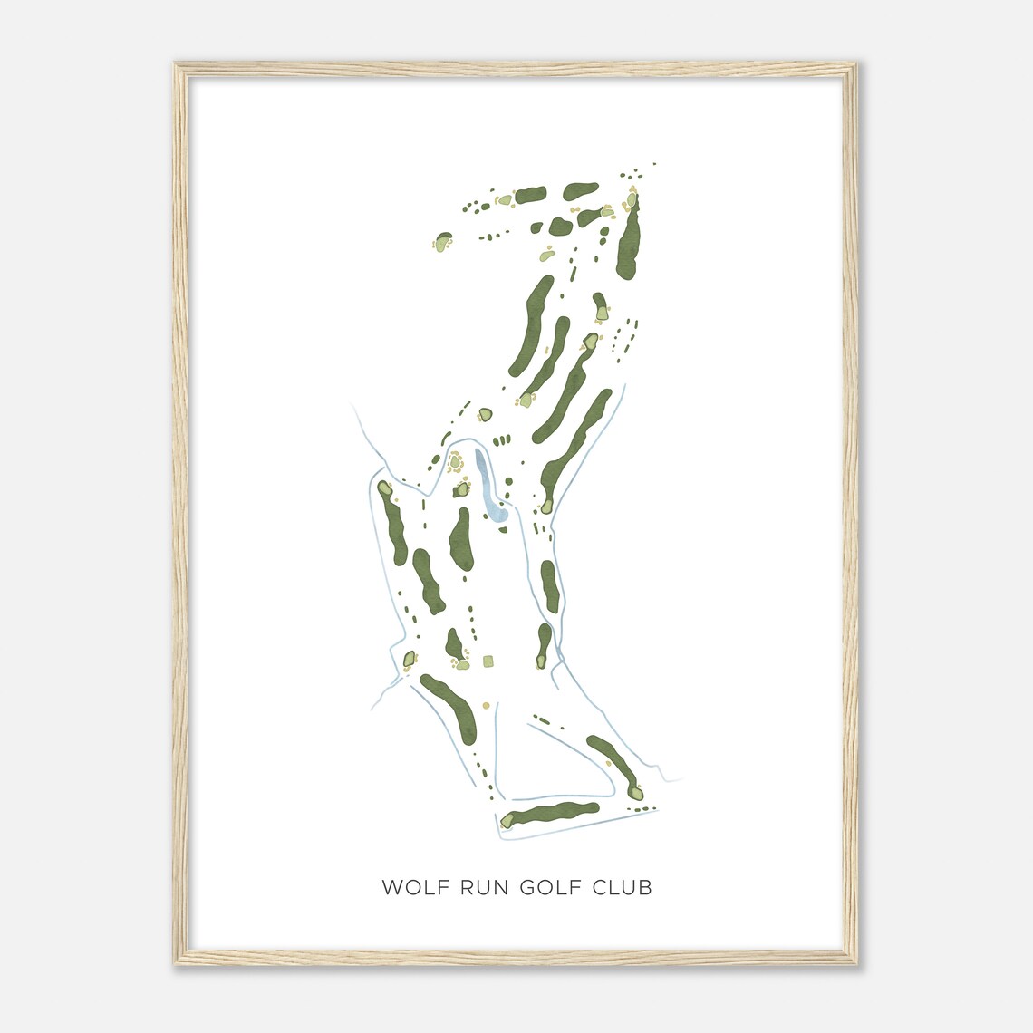 Wolf Run Golf Club Nevada Modern Watercolor Map Golfer Gift Golf Wall Art Golf Poster Print Course Layout
