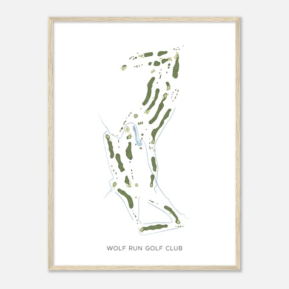 Wolf Run Golf Club Nevada Modern Watercolor Map Golfer Gift Golf Wall Art Golf Poster Print Course Layout