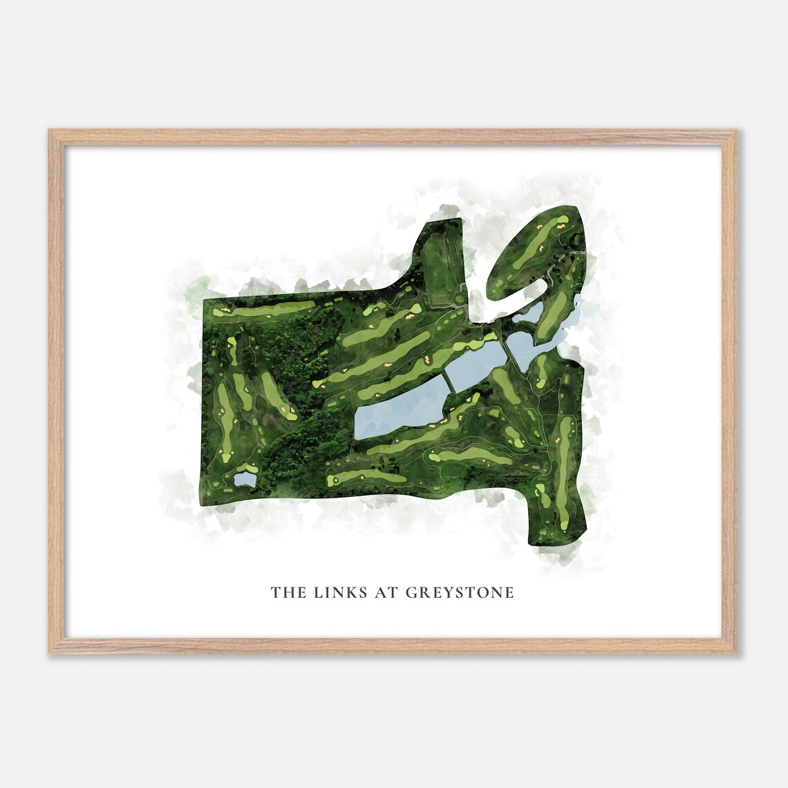 The Links At Greystone Walworth New York Classic Watercolor Map Poster