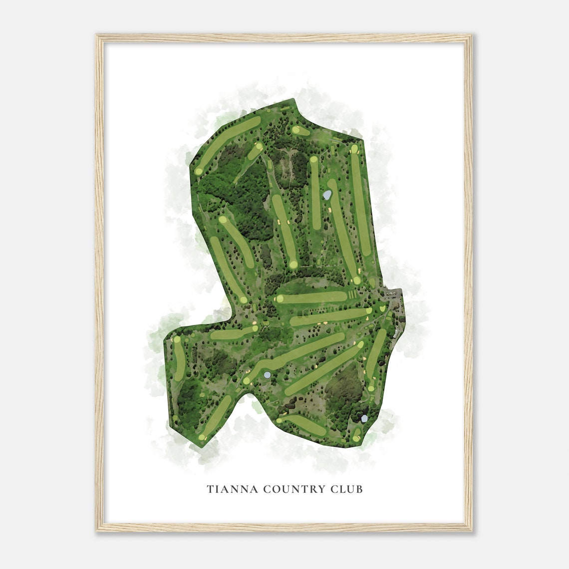 Tianna Country Club Golf Course Map Golfer Gift Watercolor Print - Image 2