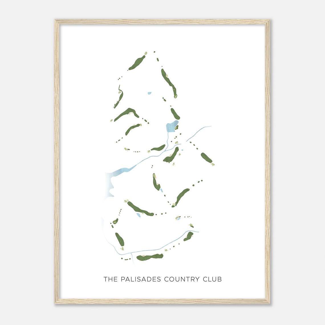 The Palisades Country Club North Carolina Modern Watercolor Poster - Image 2