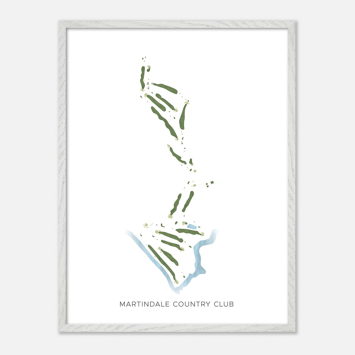 Martindale Country Club Auburn Maine Modern Watercolor Poster - Image 2