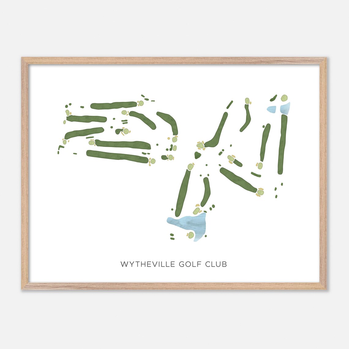 Wytheville Golf Club Virginia Modern Watercolor Map Golf Poster