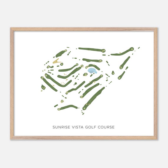 Sunrise Vista Golf Course In Nellis Afb Nevada Modern Watercolor Map Golfer Gift Golf Wall Art Golf Poster Print Course Layout