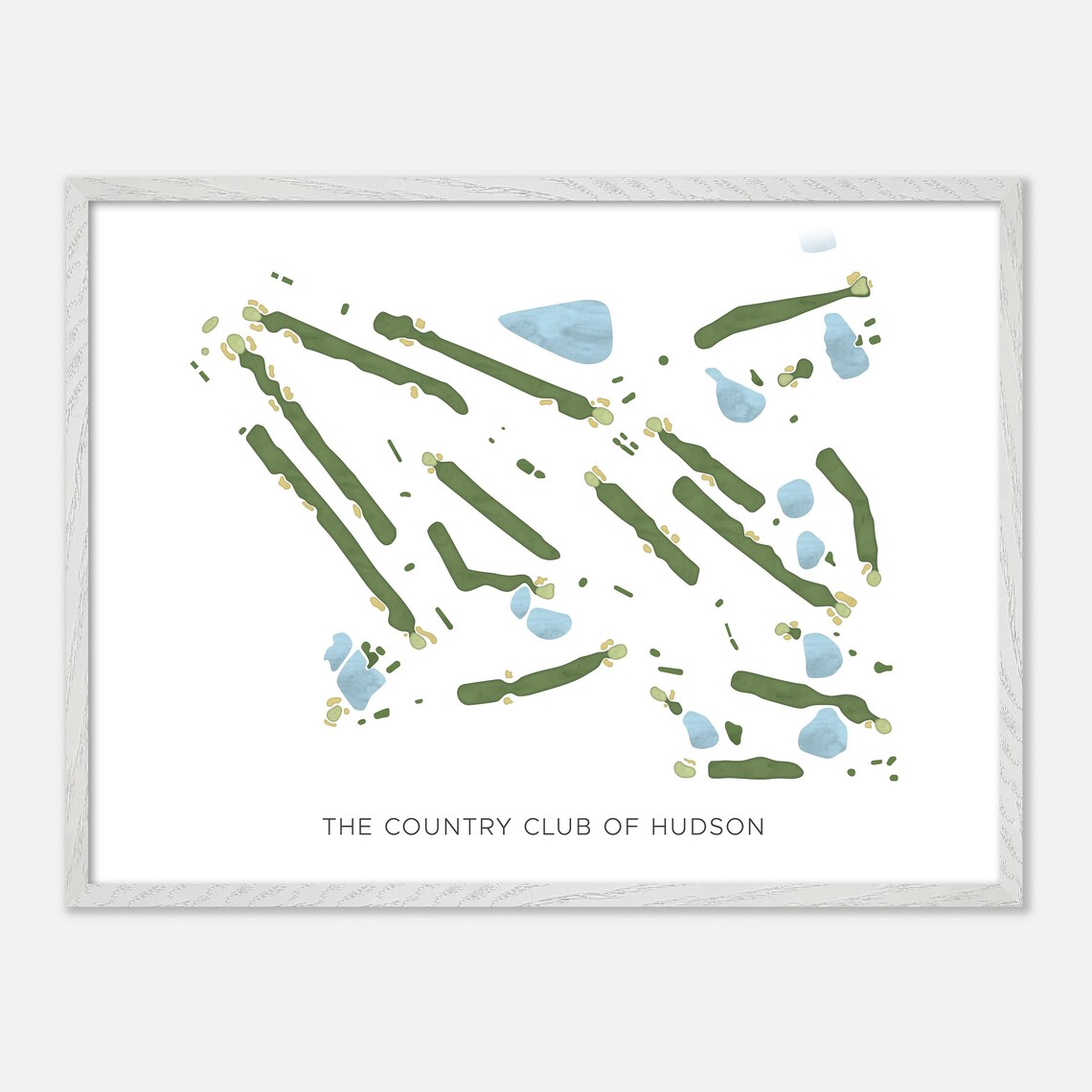 The Country Club of Hudson Golf Course Watercolor Map Art Poster - Image 4