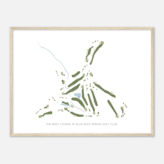 The West Course At Blue Rock Spring Golf Club California Modern Watercolor Map Golfer Gift Golf Wall Art Golf Poster Print