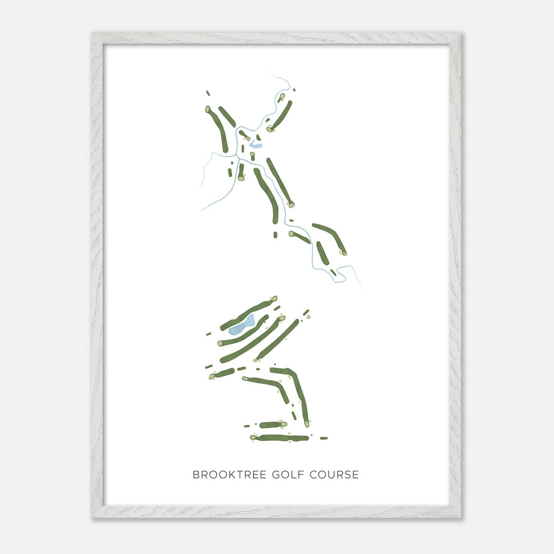 Brooktree Golf Course Modern Minimalist Course Map Art Poster - Image 2