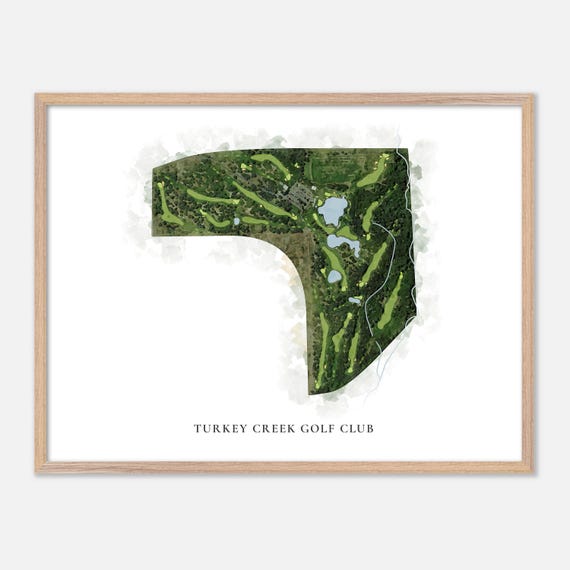 Turkey Creek Golf Club In Lincoln California Classic Watercolor Map Golfer Gift Golf Wall Art Golf Poster Print Course Layout