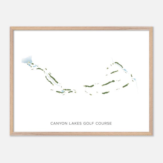 Canyon Lakes Golf Course In San Ramon California Modern Watercolor Map Golfer Gift Golf Wall Art Golf Poster Print Course Layout