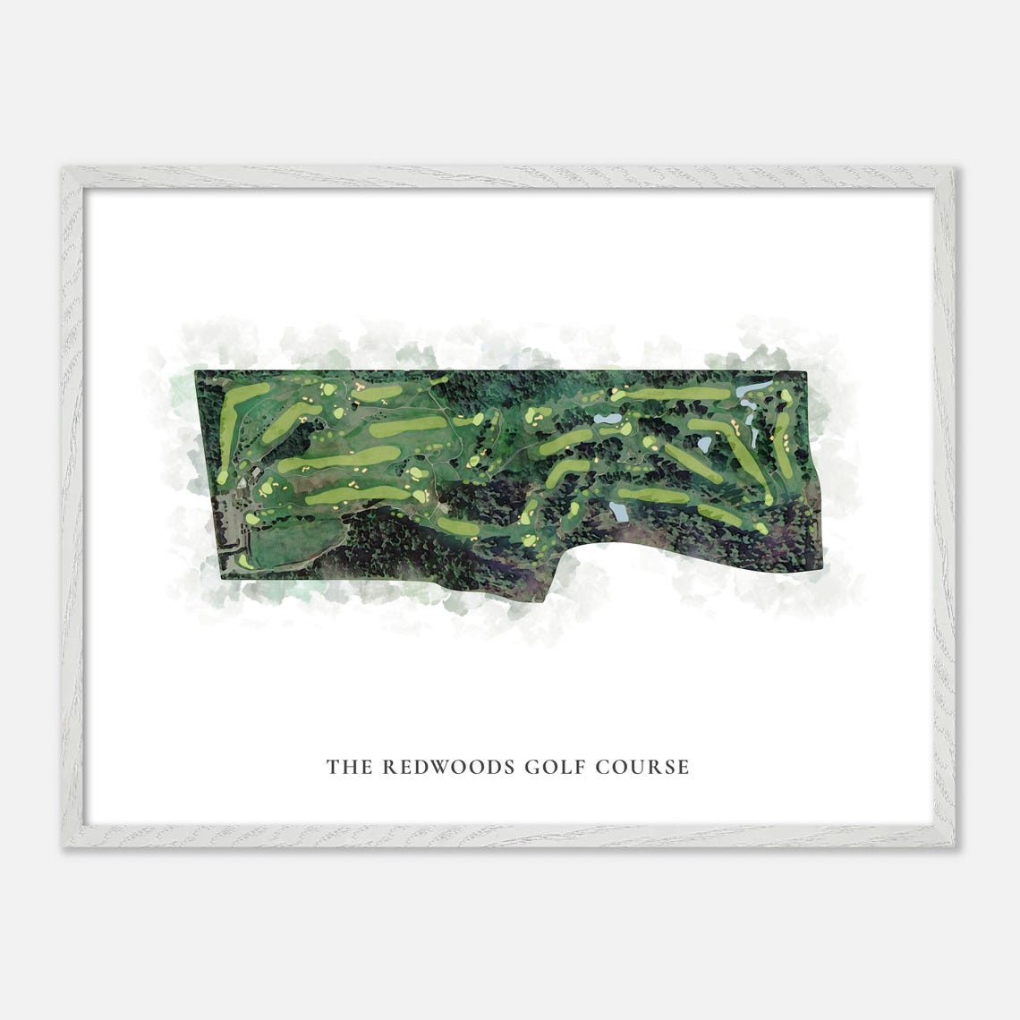 The Redwoods Golf Course Canada Classic Watercolor Map Poster - Image 3