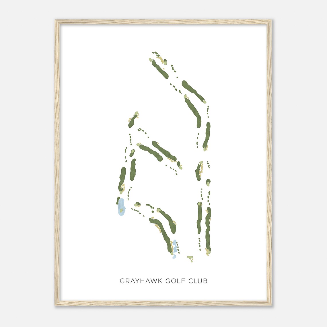 Grayhawk Golf Club Arizona Modern Watercolor Map Golfer Gift Golf Wall Art Golf Poster Print Course Layout - Image 2
