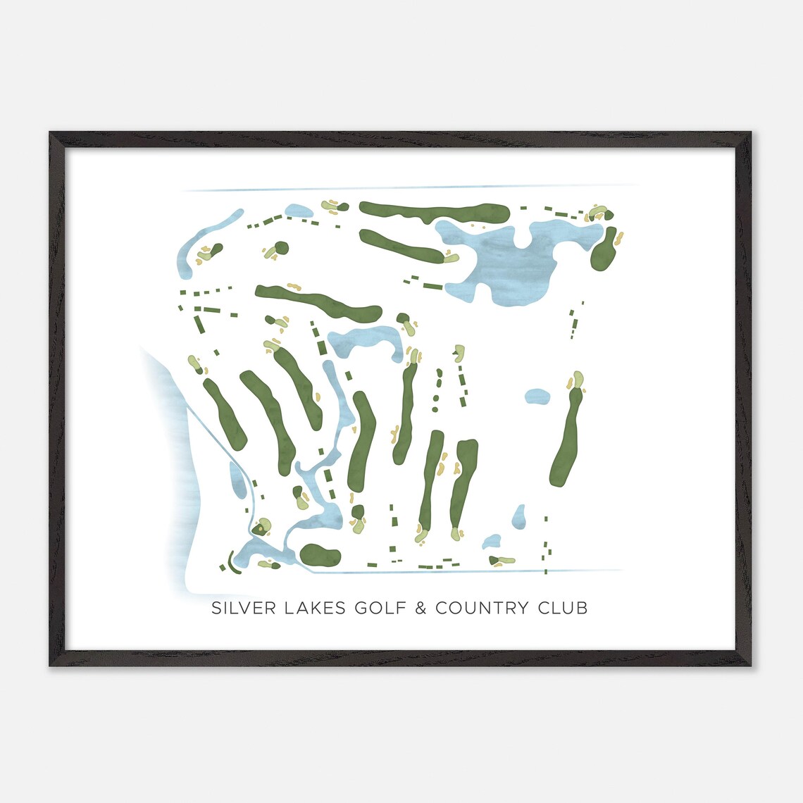 Silver Lakes Golf and Country Club Ontario Minimalist Map Poster - Image 4