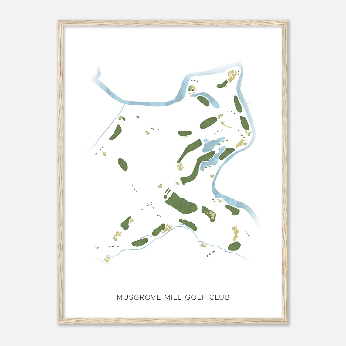 Musgrove Mill Golf Club Minimalist Golf Course Layout Poster - Image 2