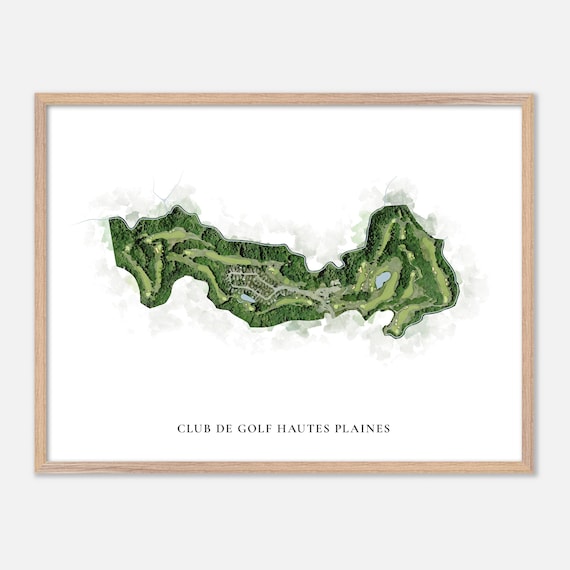 Club de Golf Hautes Plaines Quebec Classic Watercolor Map Poster