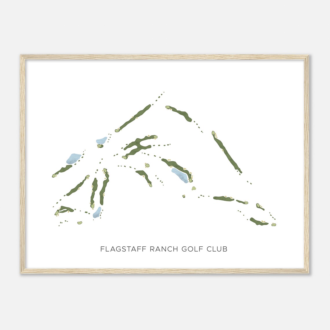 Flagstaff Ranch Golf Club Modern Watercolor Fairway Map Art Poster - Image 2