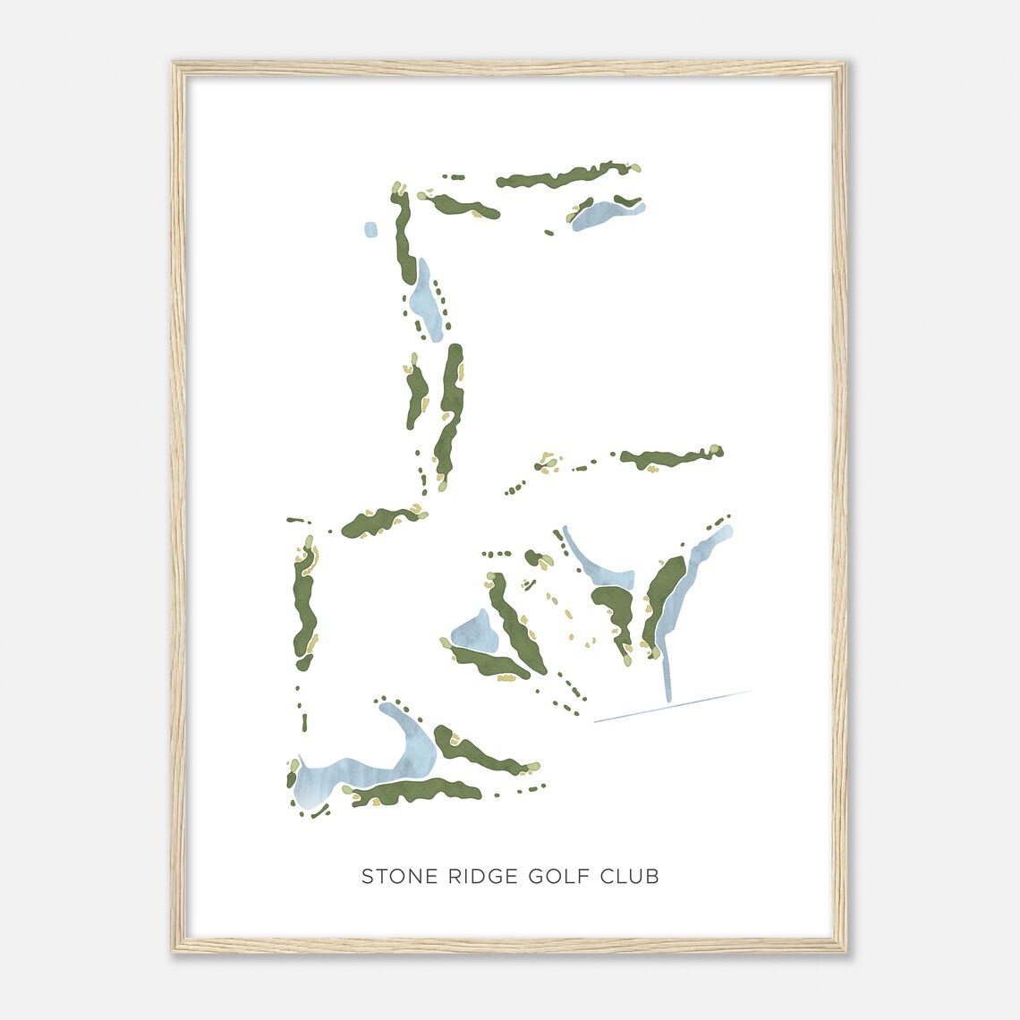Stone Ridge Golf Club Ohio Modern Watercolor Map Golfer Gift Golf Wall Art Golf Poster Print Course Layout - Image 2