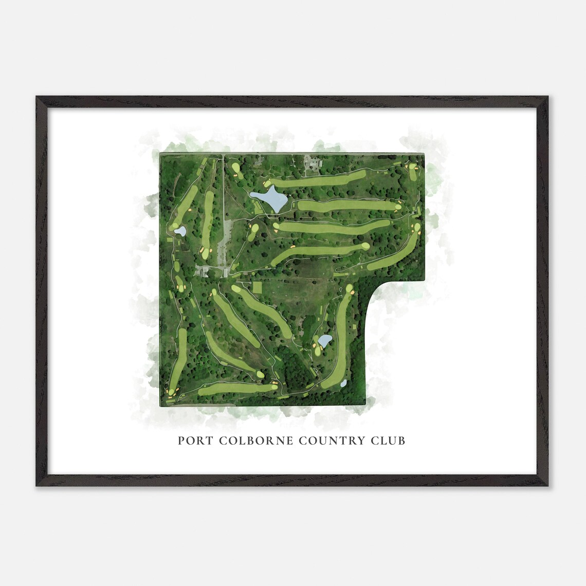 Port Colborne Country Club Canada Classic Watercolor Map Poster - Image 4