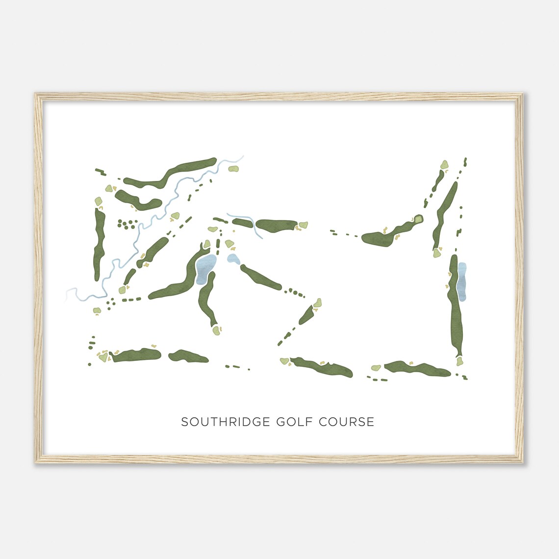 Southridge Golf Course Colorado Modern Watercolor Map Golfer Gift Golf Wall Art Golf Poster Print Course Layout