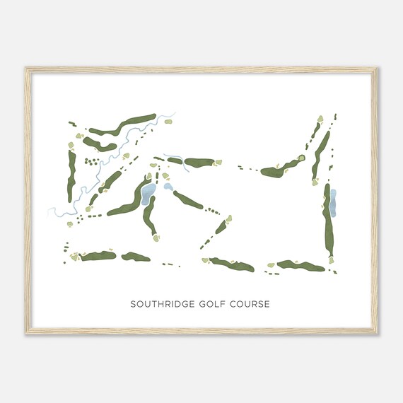 Southridge Golf Course Colorado Modern Watercolor Map Golfer Gift Golf Wall Art Golf Poster Print Course Layout