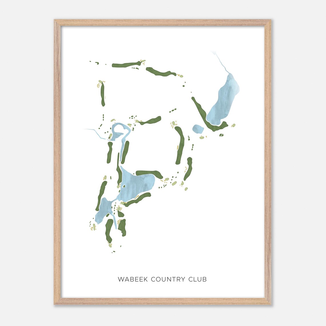 Wabeek Country Club Bloomfield Township Michigan Modern Watercolor Poster - Image 6
