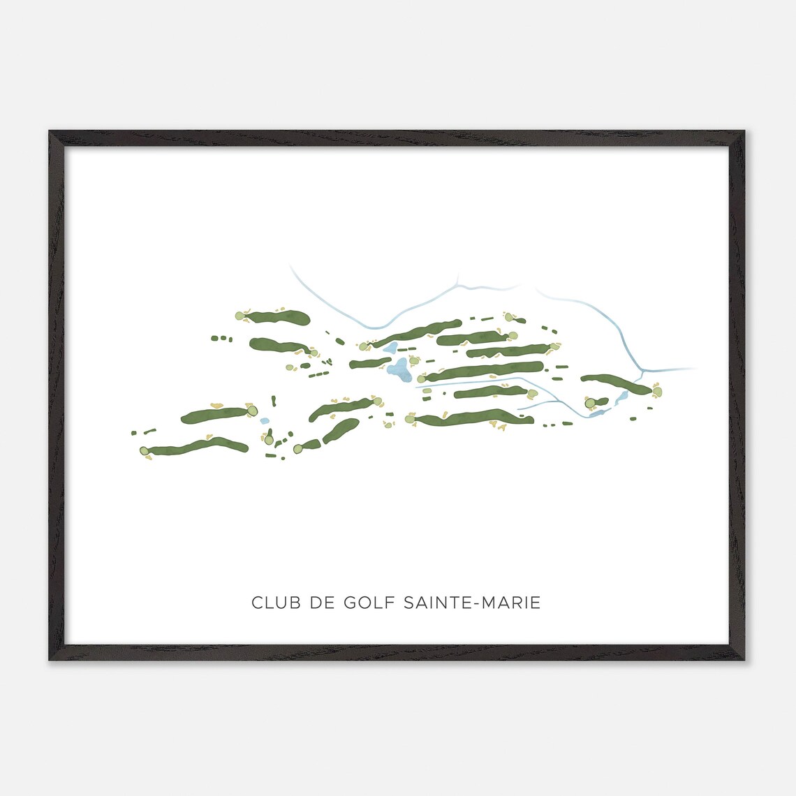 Club de Golf Sainte-Marie Sainte-Marie Canada Modern Watercolor Course Map Poster - Image 4