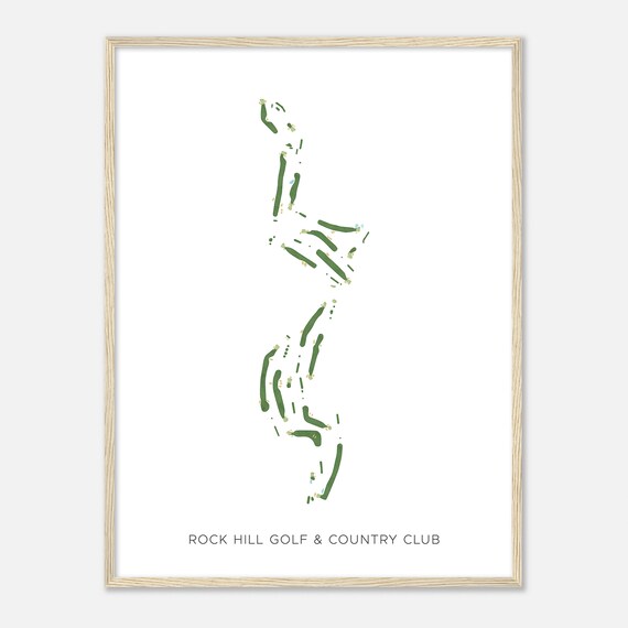 Rock Hill Golf Country Club New York Modern Watercolor Map Golfer Gift Golf Wall Art Golf Poster Print Course Layout