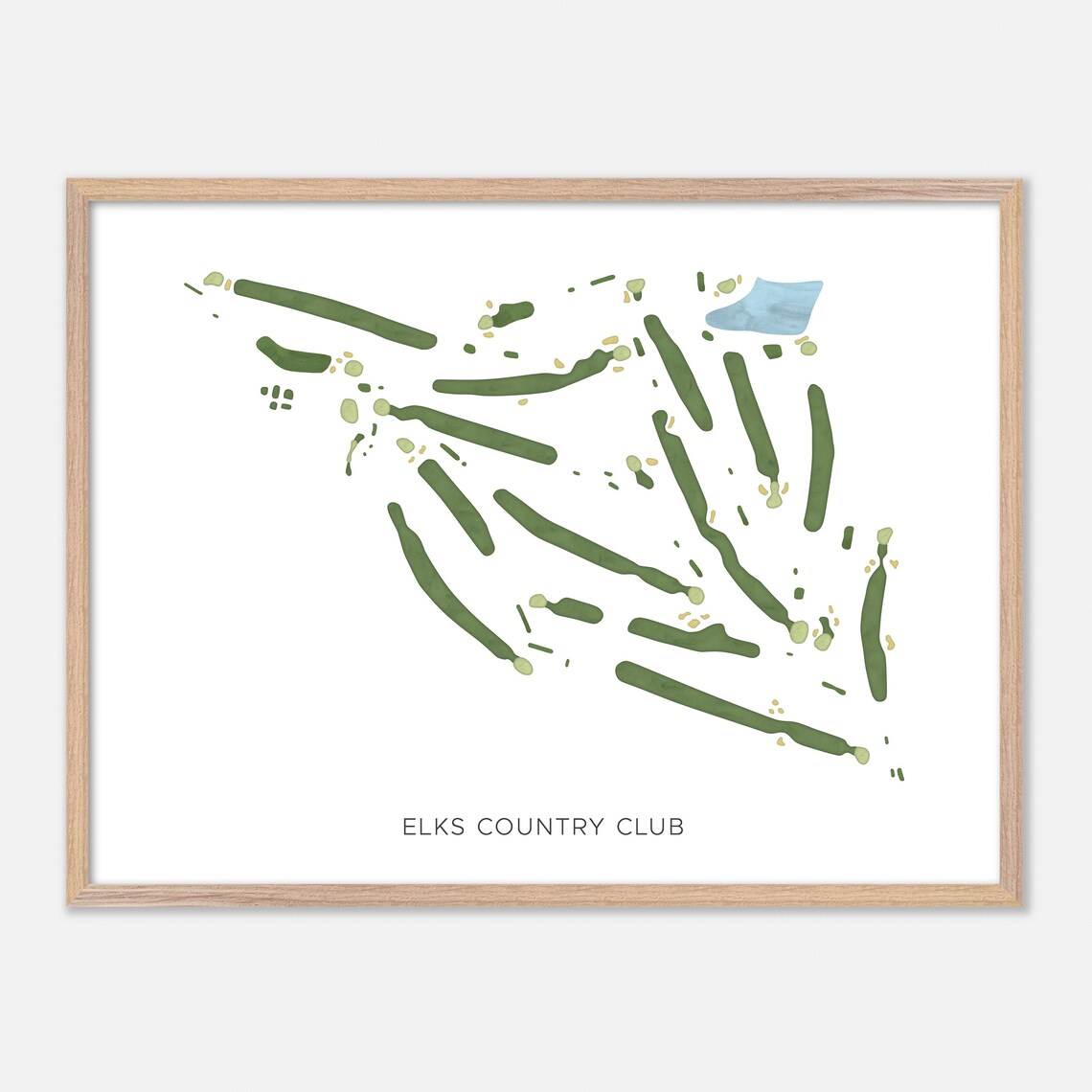 Elks Country Club Rosemount Ohio Modern Minimalist Map Poster