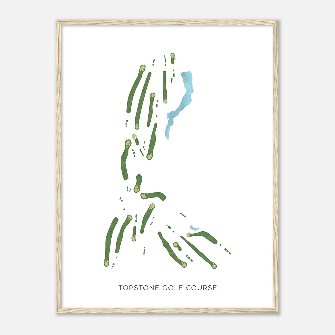 Topstone Golf Course Connecticut Modern Watercolor Map Golfer Gift Golf Wall Art Golf Poster Print Course Layout - Image 2