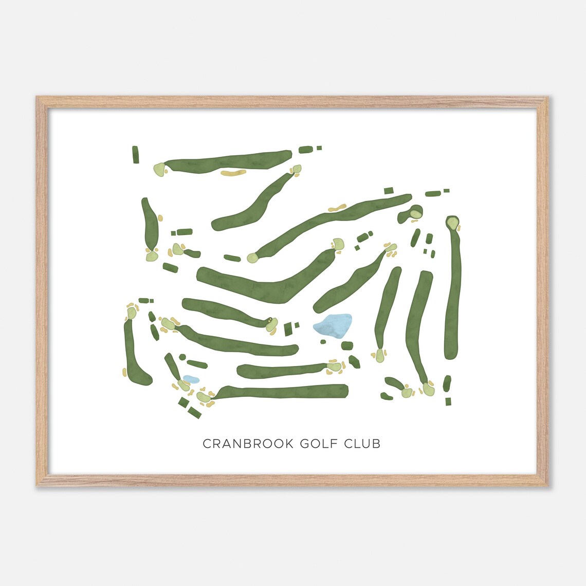 Cranbrook Golf Club Cranbrook Canada Modern Watercolor Map Poster