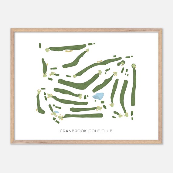Cranbrook Golf Club Cranbrook Canada Modern Watercolor Map Poster