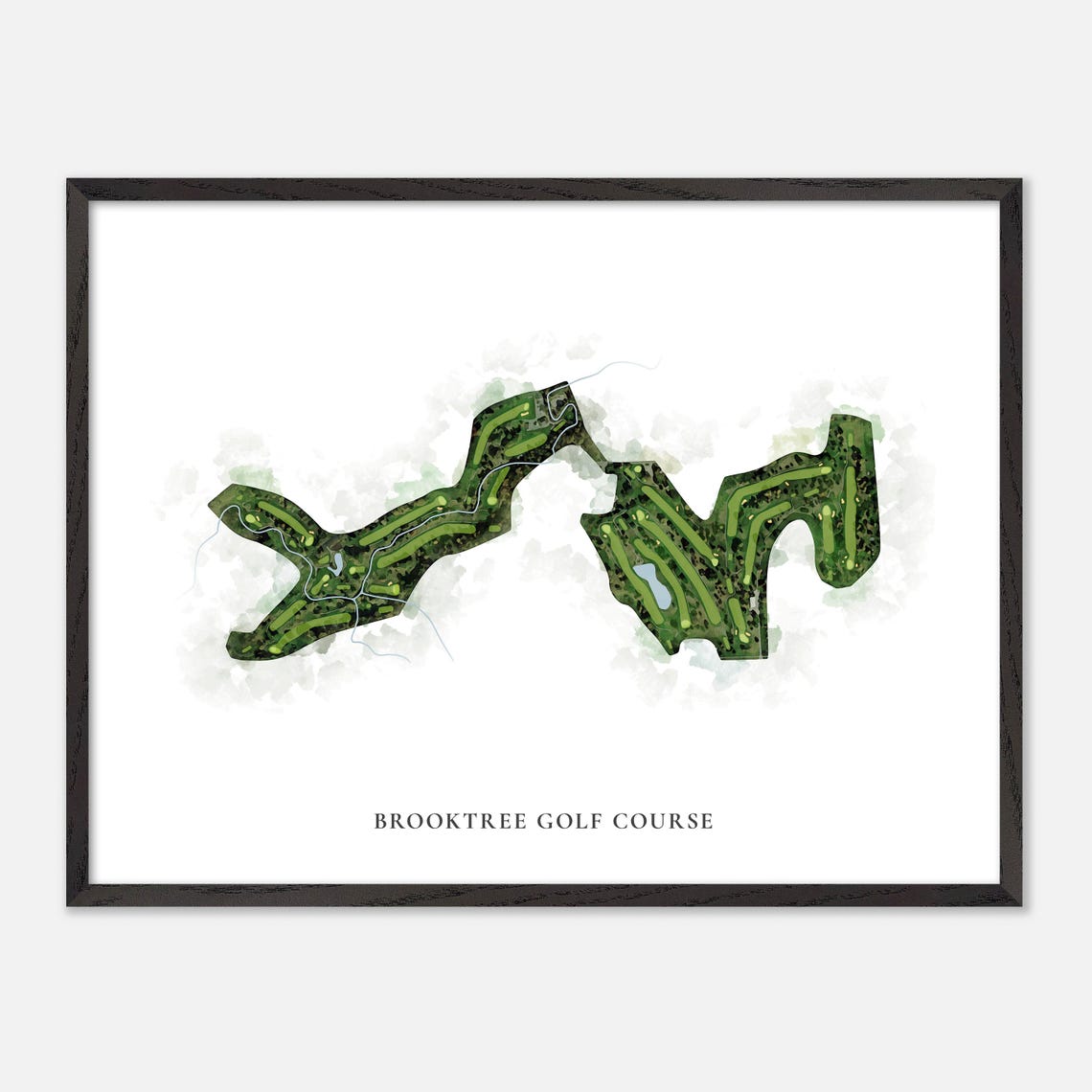 Brooktree Golf Course Aerial Watercolor Course Map Art Poster Gift - Image 5