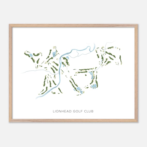 Lionhead Golf Club Canada Modern Minimalist Watercolor Golf Map Poster