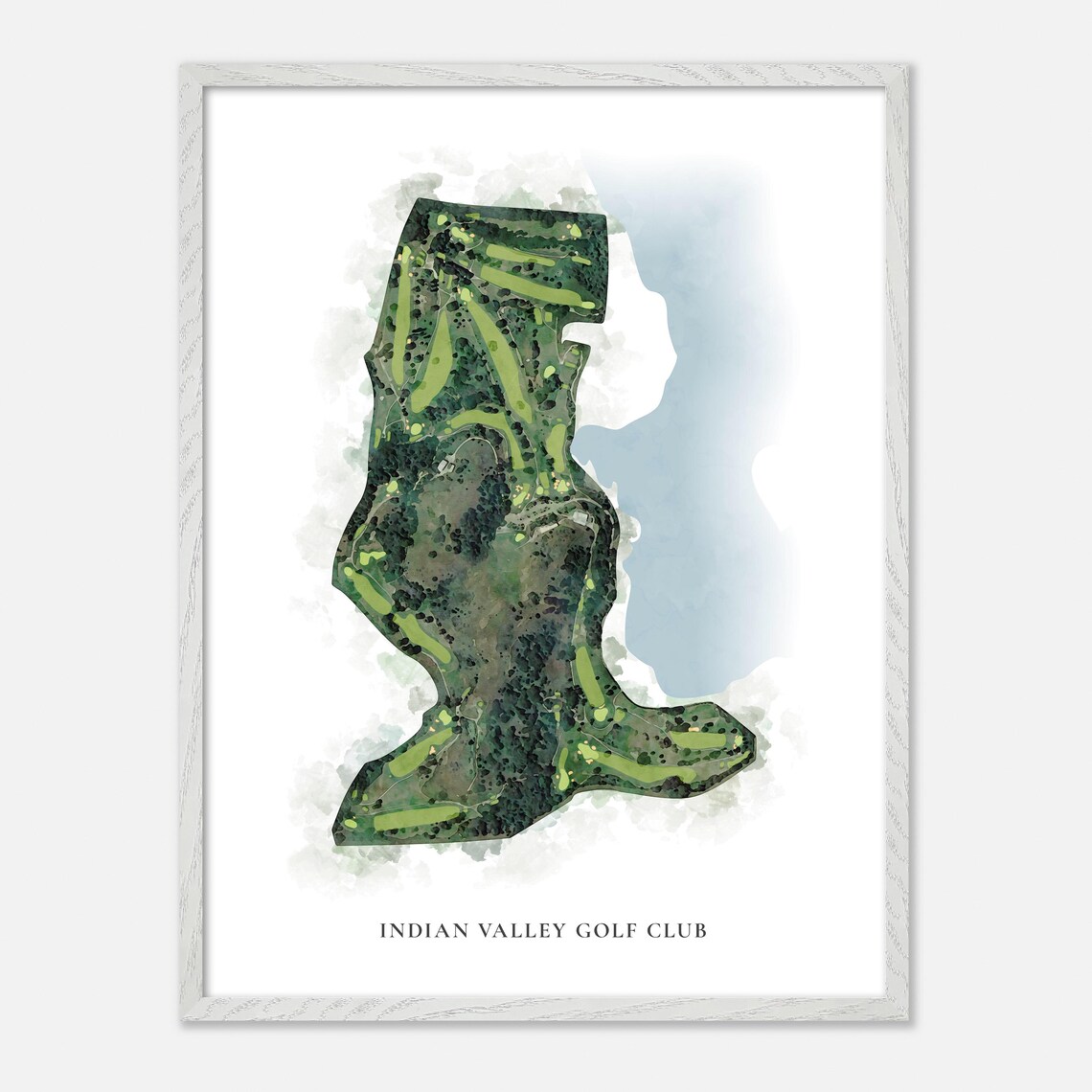 Indian Valley Golf Club Novato California Classic Watercolor Poster - Image 2