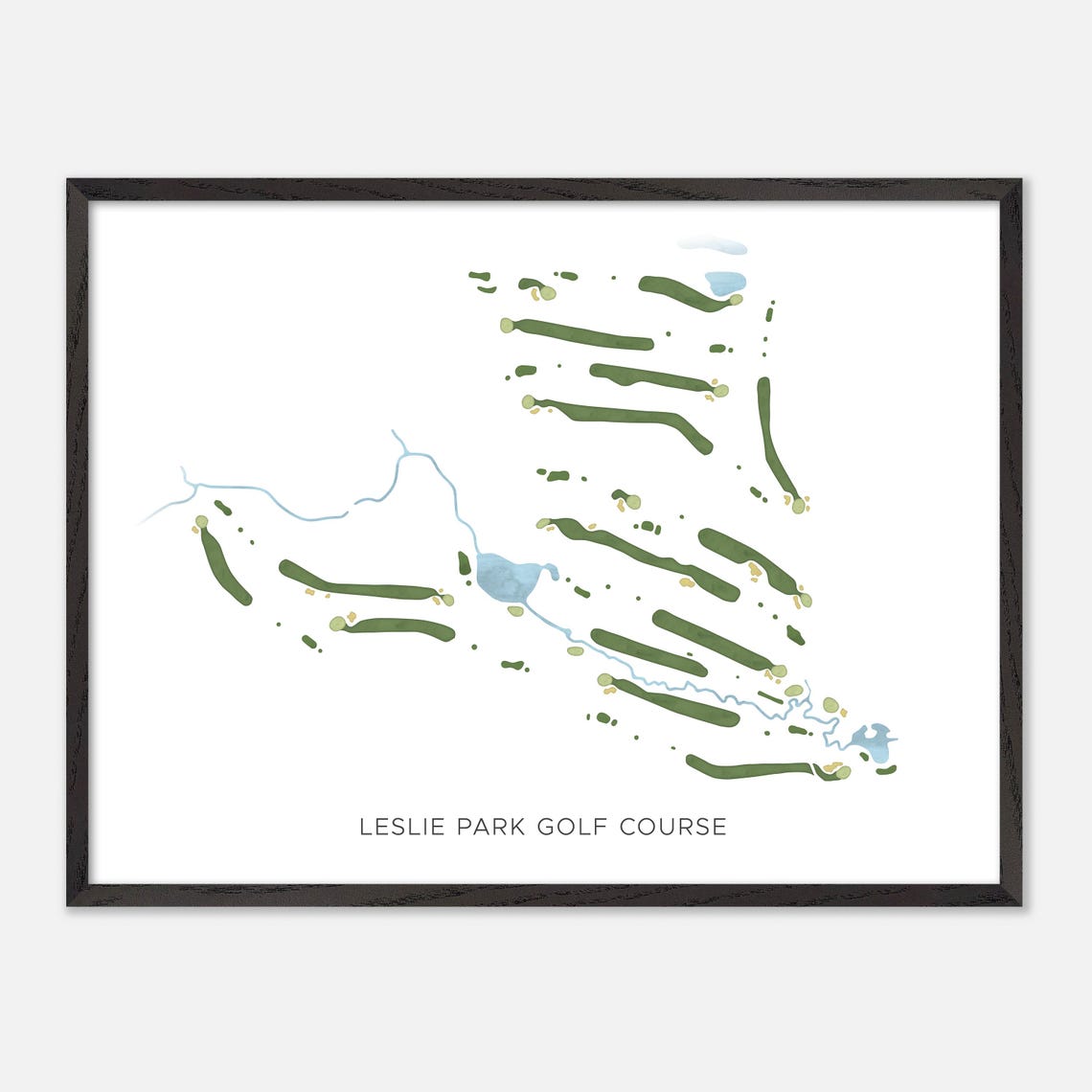 Leslie Park Golf Course Modern Minimalist Style Map Art Poster - Image 5