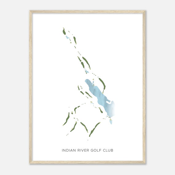 Indian River Golf Club South Carolina Modern Watercolor Map Golfer Gift Golf Wall Art Golf Poster Print Course Layout