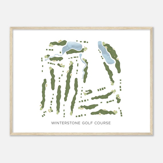 Winterstone Golf Course Missouri Modern Watercolor Map Golfer Gift Golf Wall Art Golf Poster Print Course Layout