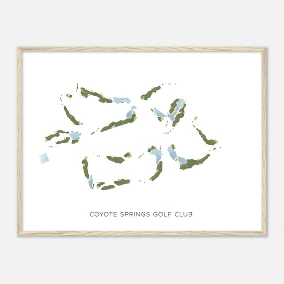 Coyote Springs Golf Club Nevada Modern Watercolor Map Golfer Gift Golf Wall Art Golf Poster Print Course Layout