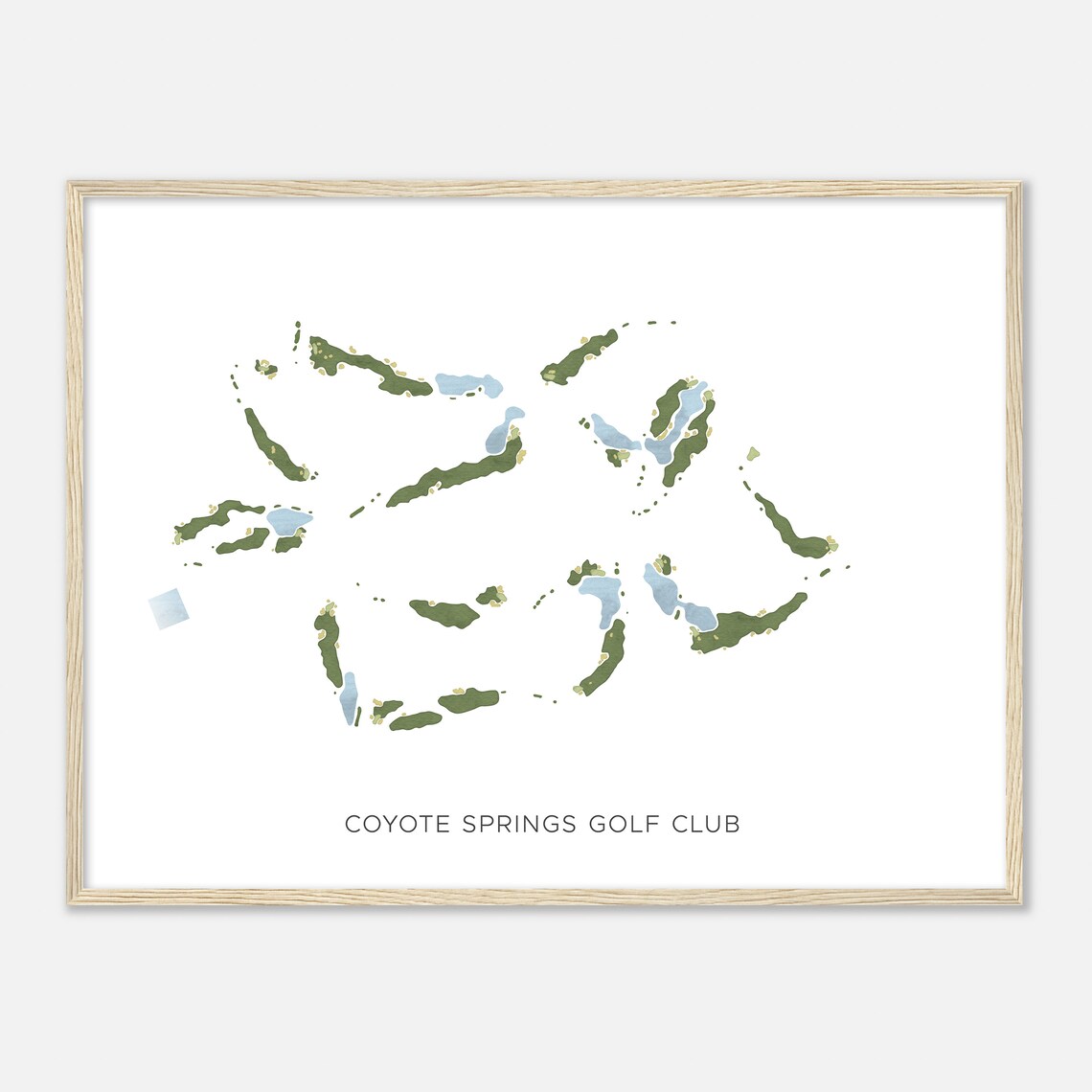 Coyote Springs Golf Club Minimalist Watercolor Map Art Poster