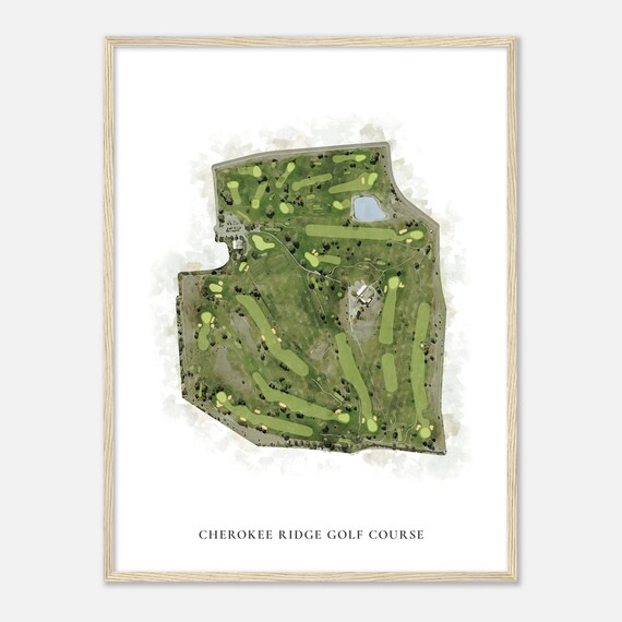 Cherokee Ridge Golf Course Colorado Classic Watercolor Map Golfer Gift Golf Wall Art Golf Poster Print Course Layout