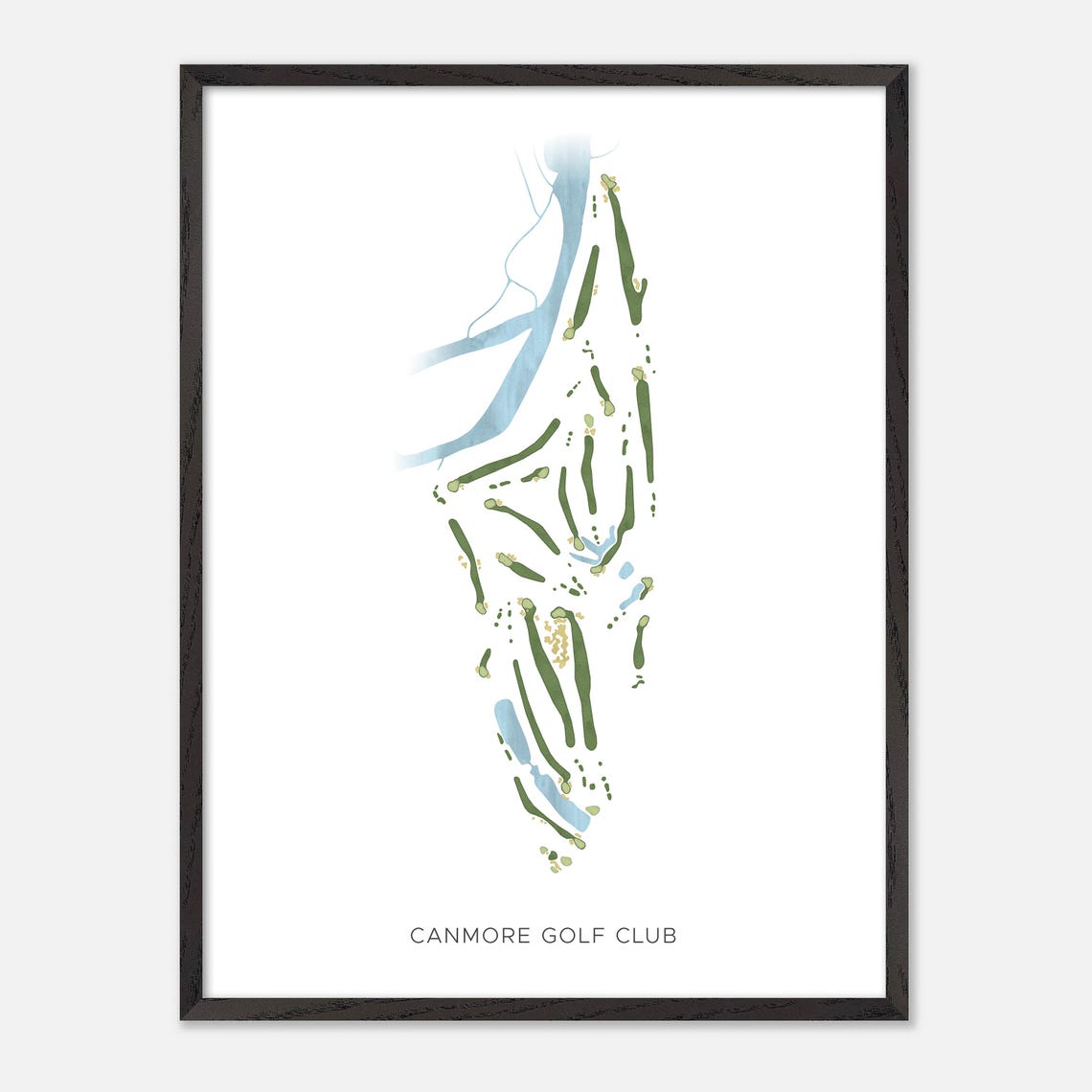 Canmore Golf Club Canada Modern Scenic Watercolor Map Poster - Image 2