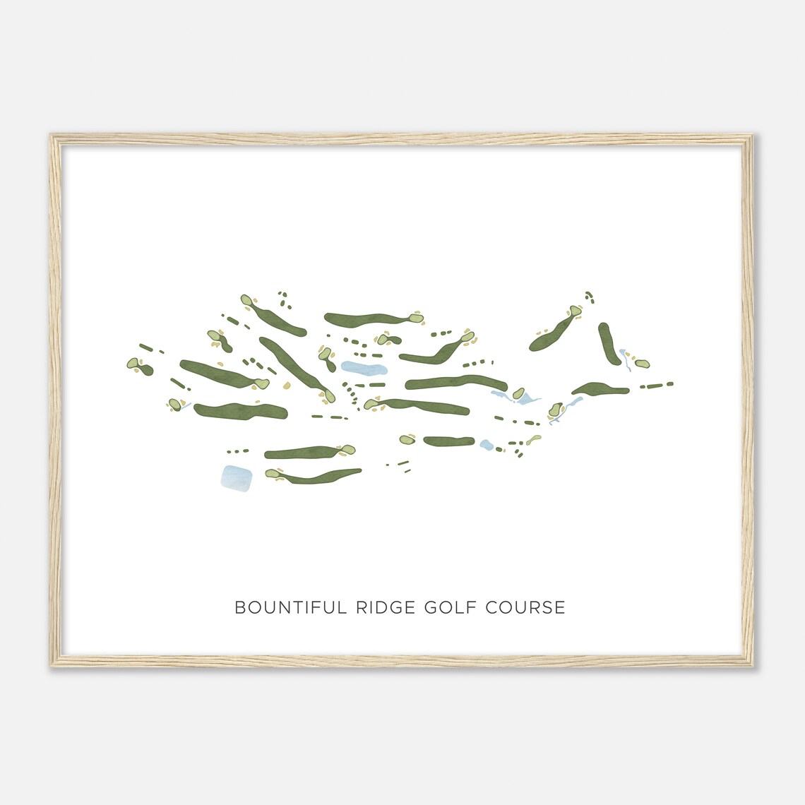 Bountiful Ridge Golf Course Utah Modern Watercolor Map Golfer Gift Golf Wall Art Golf Poster Print Course Layout - Image 2