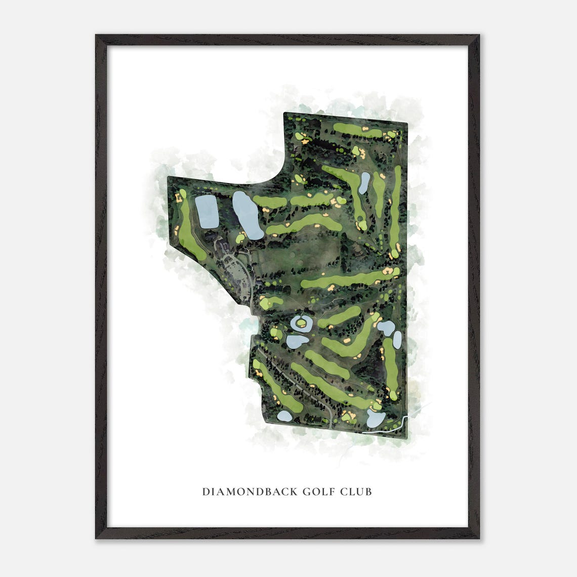 Diamondback Golf Club Canada Classic Watercolor Golf Map Poster - Image 2