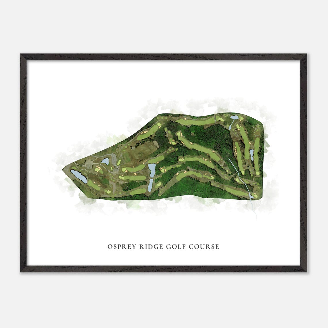 Osprey Ridge Golf Course Pine Grove Canada Watercolor Map Poster - Image 4