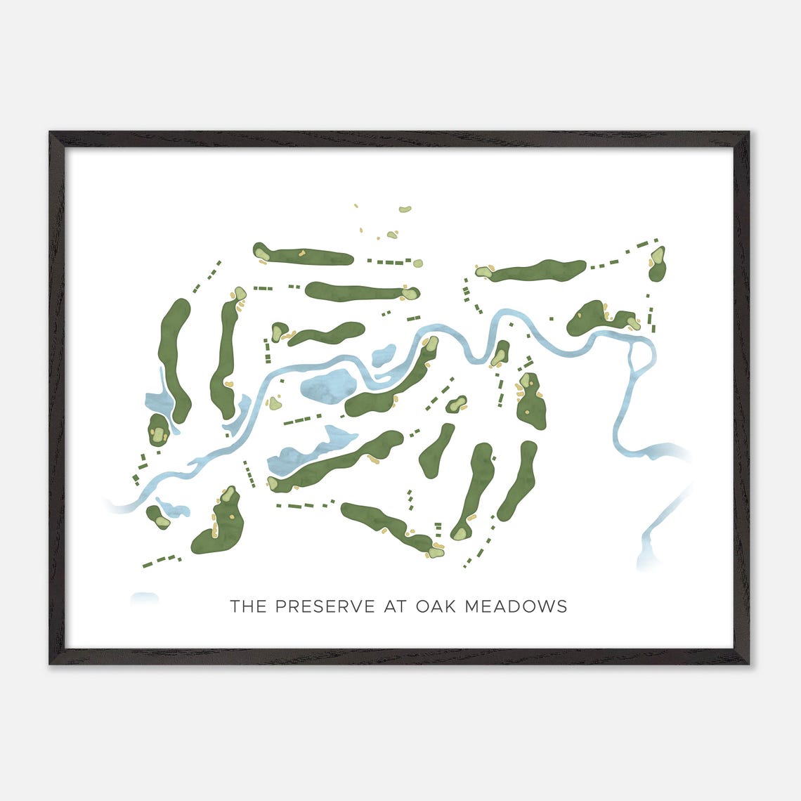 The Preserve at Oak Meadows Golf Course Minimalist Map Poster - Image 5