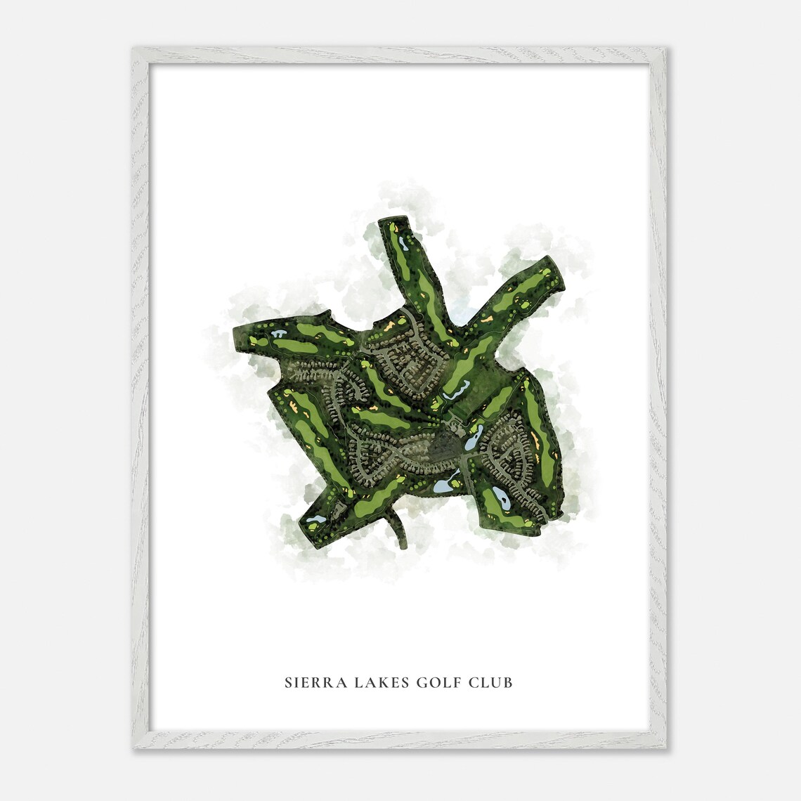 Sierra Lakes Golf Club Fontana California Classic Watercolor Poster - Image 2