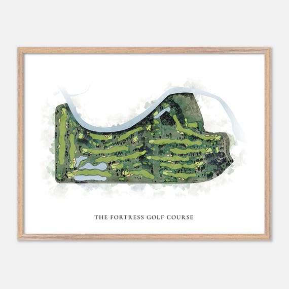 The Fortress Golf Course In Frankenmuth Michigan Classic Watercolor Map Golfer Gift Golf Wall Art Golf Poster Print Course Layout