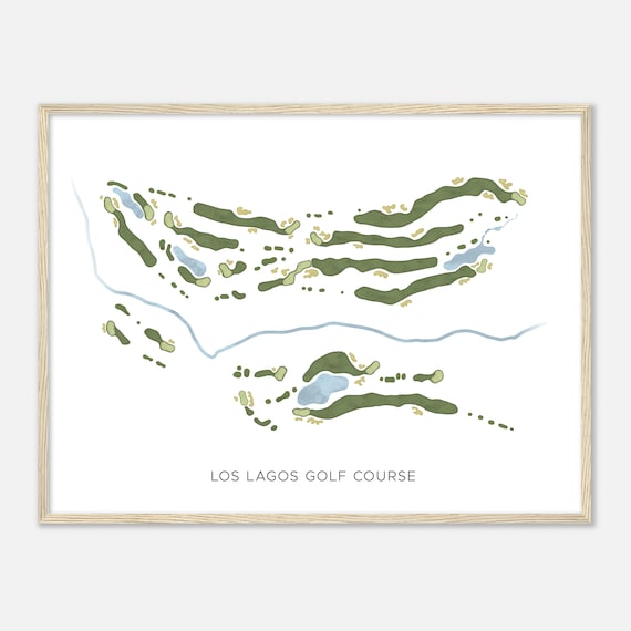 Los Lagos Golf Course California Modern Watercolor Map Golfer Gift Golf Wall Art Golf Poster Print Course Layout