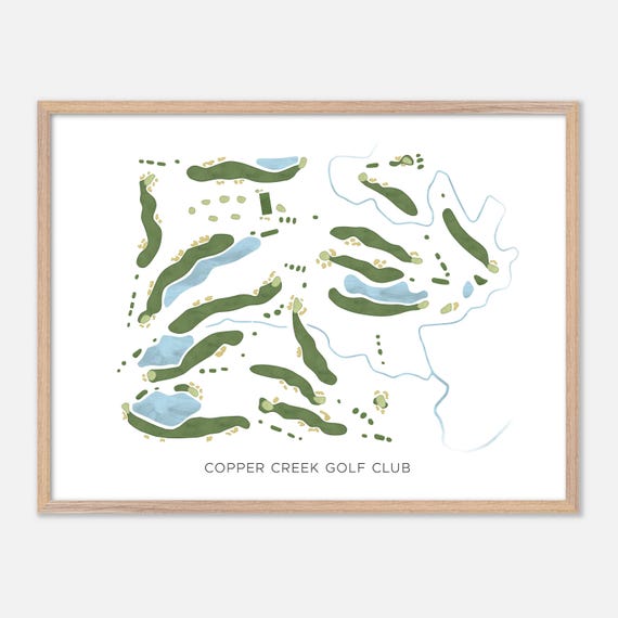 Copper Creek Golf Club In Vaughan Canada Modern Watercolor Map Golfer Gift Golf Wall Art Golf Poster Print Course Layout